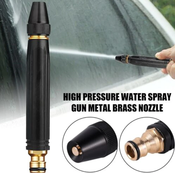 High Pressure Water Nozzle -  3 Modes Spray Nozzle - Metal