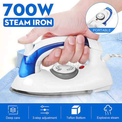 Mini Travel Steam Iron - 700 Watt Foldable Iron