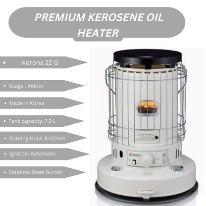 Kerona Kerosene Heater (22 G) | Made in Korea Kerosene Oil Heater