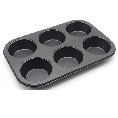 6/12 Cups Muffin/Cupcake Pan Tray | Bakeware Non-Stick Cupcake Baking Pan Heavy Duty Carbon Steel Pan Muffin