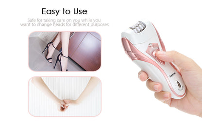 Kemei  3 in 1 Electric Rechargeable  Cordless Epilator Shaver Hair Remover and Callus Remover