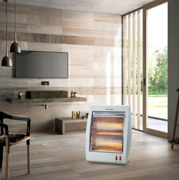400/800 Watt Electric Quartz Heater for Room, Bedroom, Living Room  & Offices - White