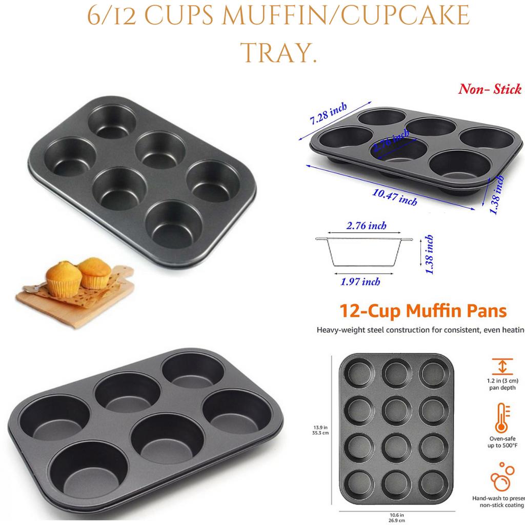 6/12 Cup Cupcake Pan Muffin Tray Cupcake Mold Muffin Pan Carbon